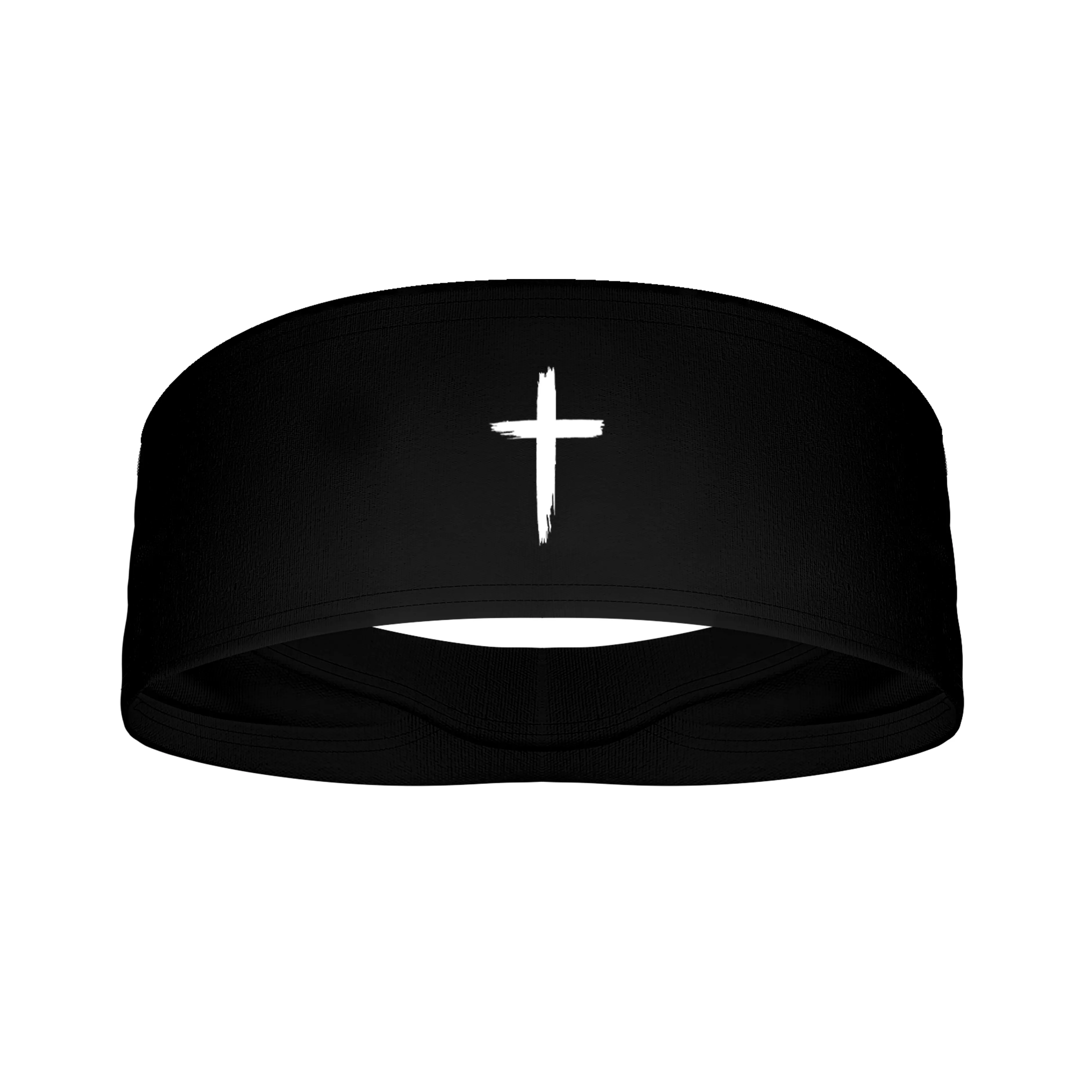 Distressed Cross Wide Tapered Headband