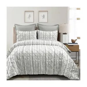 Lush Decor Ravello Pintuck Stripe Comforter 5-P iece Set F/QN