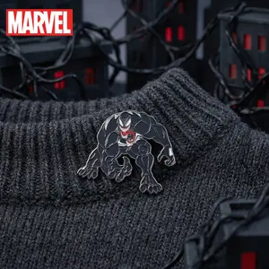 Marvel Venom Zinc Pin 1PC Official License Collectible Novelty Jewelry Anime Brooch Backpack Decoration Jacket Lapel Anti-Rust Exquisite Alloy Enamel Gift