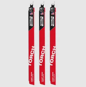Milwaukee 48-00-5363 3PC 12" 8 TPI TORCH Cast Iron SAWZALL Blade