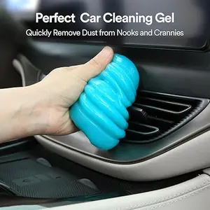 Car Cleaning Gel Universal Detailing Kit Automotive Dust Car Crevice Cleaner Slime Auto Air Vent Interior Detail Removal for Car Putty Cleaning Keyboard Cleaner Car Accessories Blue