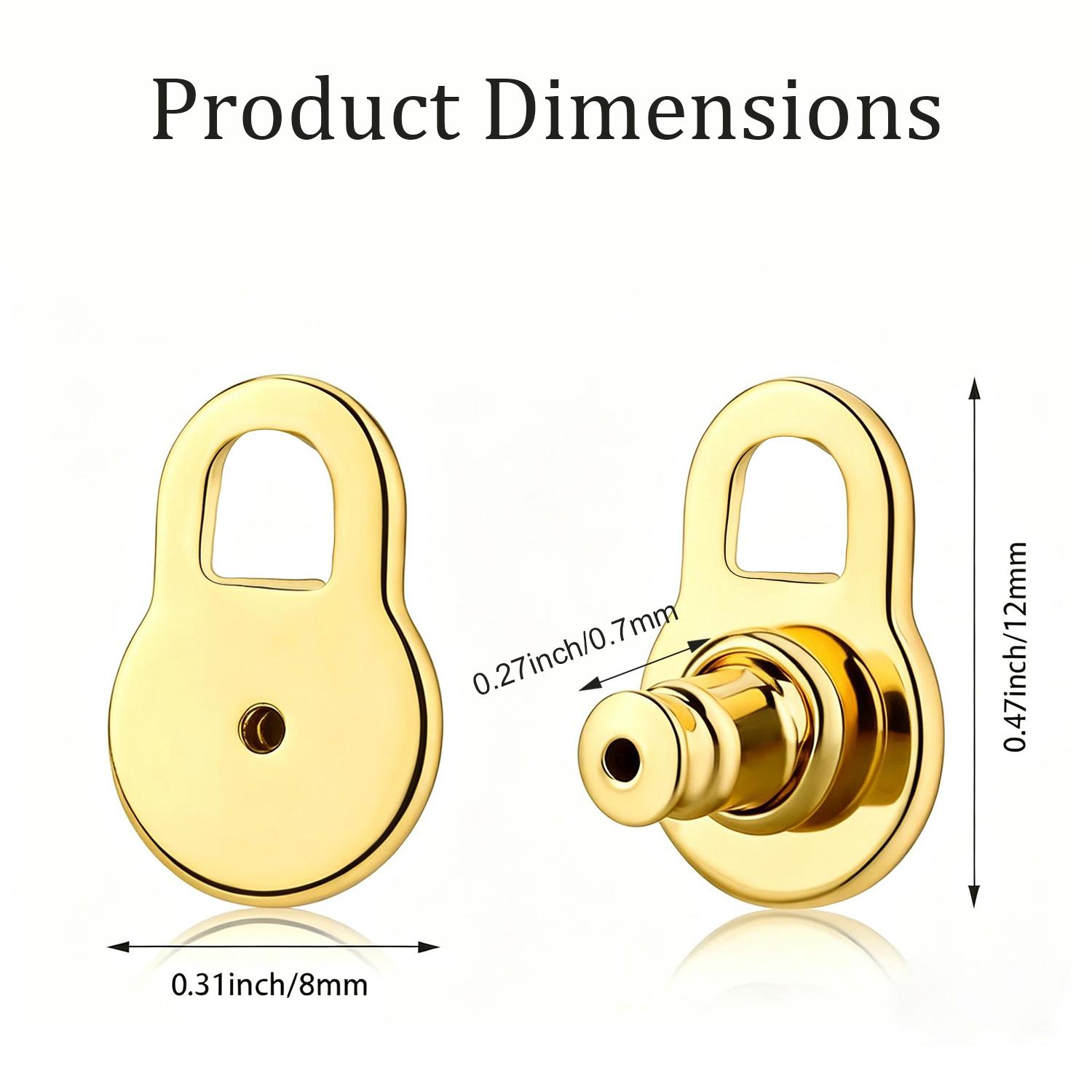2 PCS 14K Earring Lifter Earring Backs Flat Support Back Buckle with Locking Function for heavy earrings Fashion Jewelry Accessories for Girl Women