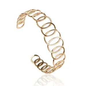 Vintage Cuff Bangle- Stylish Geometric Design Matching Bangle for Women  Elegant Accessory for Any Occasion Exquisite Bracelet Gold Plated Bracelet