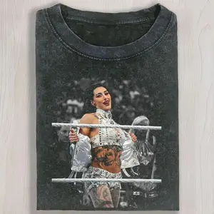 Retro Rhea Ripley Unisex Graphic Tee, Wrestler WWE Sport Shirt, Main Event, Gift For Him Her, Unisex Cotton T-Shirt, Menswear, Womenswear U7W