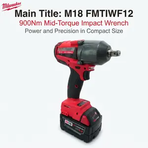 Milwaukee M18 FMTIWF12 18V Electric Wrench Kit With Battery Charger 2026 For Auto Repai vehicle repair