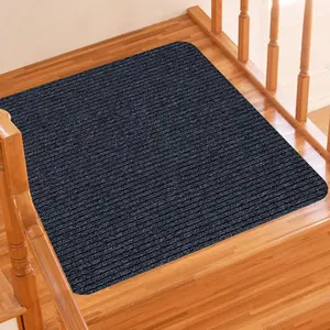 Stair Treads for Wooden Steps, Non-Slip Stair Runner Indoor Outdoor Stair Tread Landing Mats Covers Pads, 31" x 31"Matching Staircase Step Runner for for Elders,  and Pets (31" X 31", Grey)