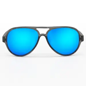 TopFoxx Poseidon Mirrored Blue, Tangle-Free, Floating Aviator Sunglasses, UV-Resistant Men's Sunglasses