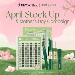 KEYYOU Angle A09 Lash Clusters  Invisible Band Waterproof Long-Lasting Lashes for Natural Voluminous Look Easy Application Ideal for Daily Wear and Special Occasions Tiktok April Stock Up & Mother's Day Campaign