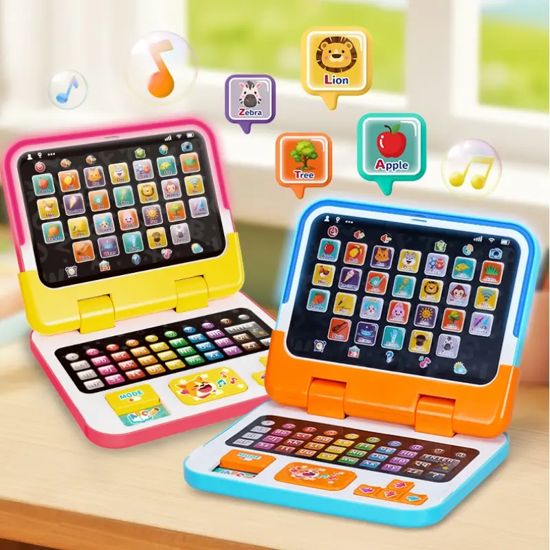 Mini Learning Laptop Toy, Educational Electronic Toy, Toddler Tablet, Letters Numbers Music, Portable Early Education Gift, Ages 1-3+