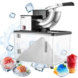 fathersdaygift  VEVOR Commercial Ice Crusher 661LBS/H, 350W Electric Snow Cone Machine with 4 Blades, 2000RPM Stainless Steel Shaved Ice Machine with 11 Gal Crushed-Ice Box, for Family Restaurants Bars, Black