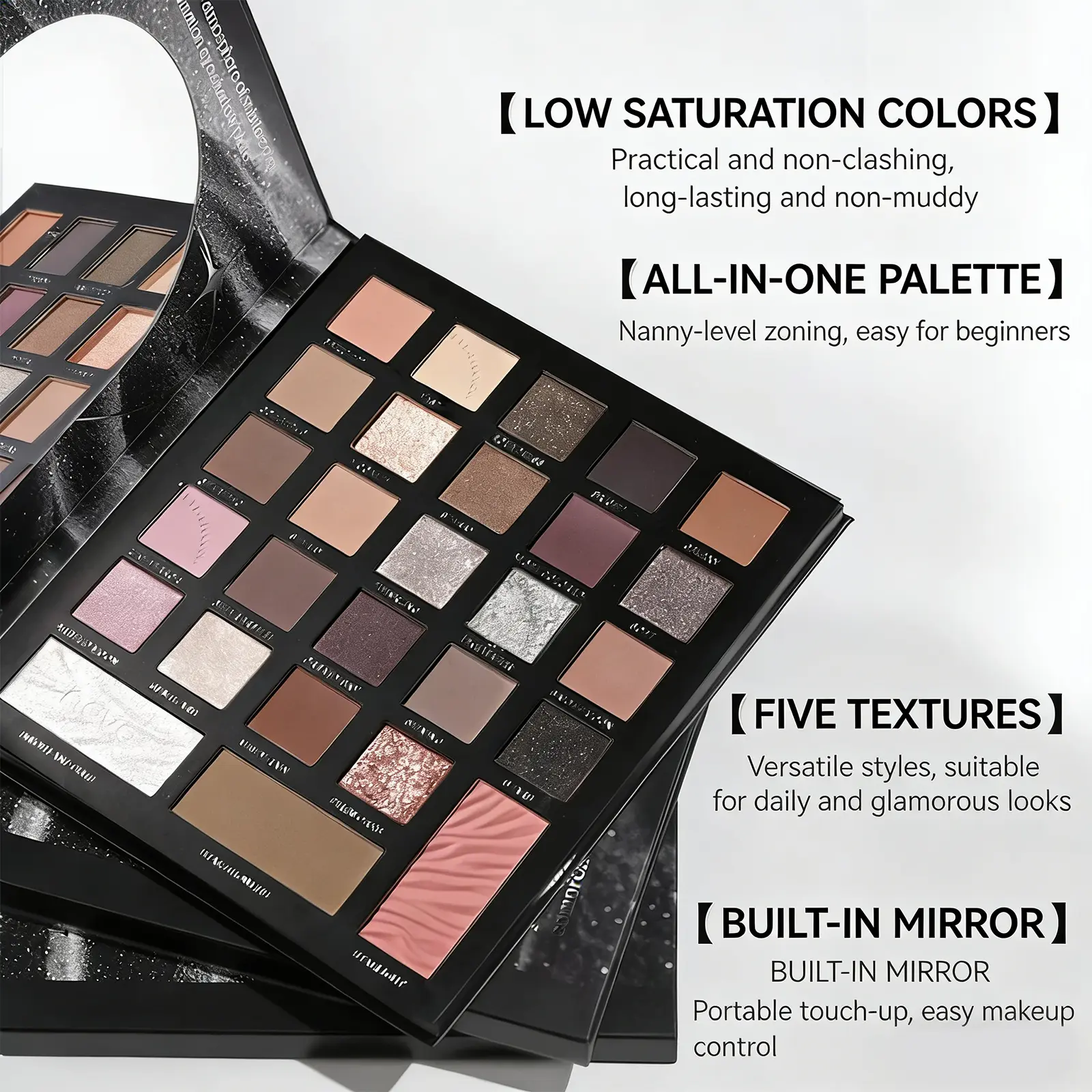 Multicolor Eyeshadow Palette-27 Shades , Silky Smooth Powder, High Pigment & Easy Blending, Perfect for Natural, Daily & Glam Eye Looks, Wonderful Gift for Ladies & Makeup Enthusiasts