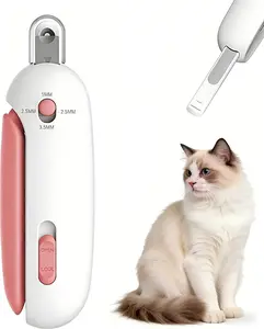 Adjustable cat nail clipper with 4 size holes — a safe pet nail trimmer with no quick-cut mechanism. Anti-splash design, perfect for kittens, small dogs, and beginners.