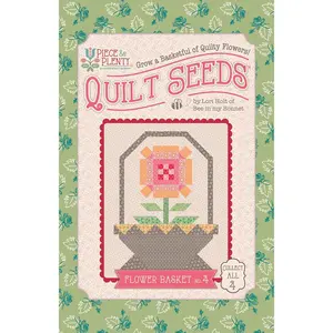 Riley Blake Designs Lori Holt Flower Basket 4 Piece & Plenty Quilt Seeds Block Pattern ST-39783