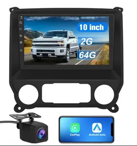 Android 13 Car Radio Stereo for Chevy Silverado GMC Sierra 2014 2015 2016 2017 2018 DSP Wireless Carplay 10 inch HD touchscreen multimedia video player Auto GPS navigation