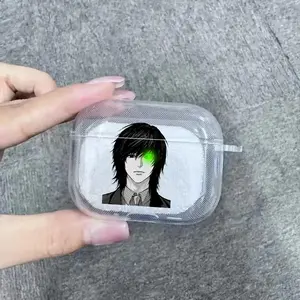 Japan Anime Mikami Teru Death Note Case Soft silicone TPU Case For AirPods 4 Pro 1 2 3 Clear Transparent Bluetooth Earphone Case