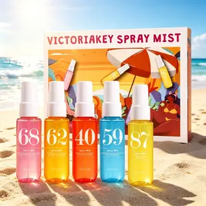 5 Counts Beach Digital Perfume Spray Set, Body Fragrance Mist & Hair Fragrance Sprays, Rio Brazil Style, Unisex, Perfect Gift Choice, Fragrance Discovery Set
