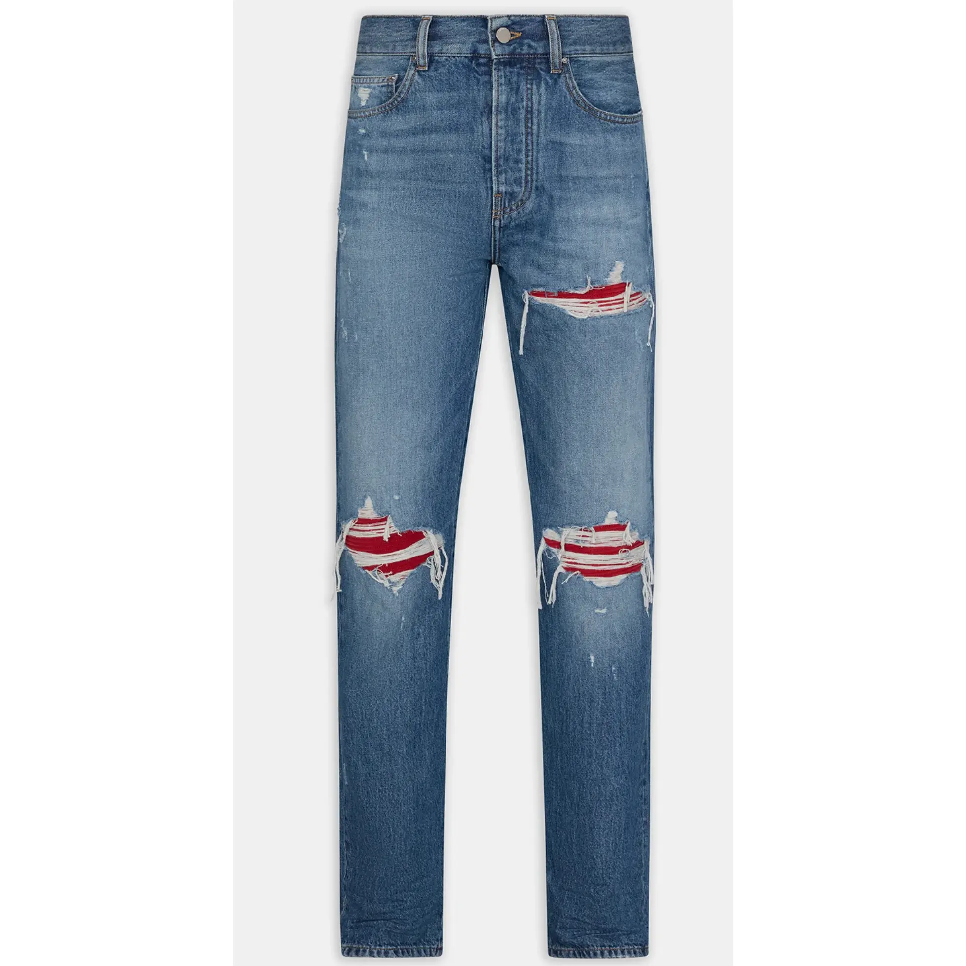 Mike Amiri Suede Straight MX1 Indigo Jeans Size 32 (MSRP: $1,290)