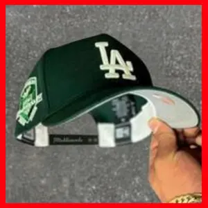 Dark Green LA Dodgers 9FORTY Snapback Hat with Cream Embroidered Logo & Grey Undervisor - 50th Anniversary Stadium Side Patch Cap, 2026 Urban Streetwear Gorra for Men & Women