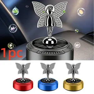 Car Air Freshener Diffuser, Angel Solar Butterfly Rotating Aromatherapy Diffuser, Stress Relief & OdorPurification, for Car Office Home Study Room, Car Fragrance
