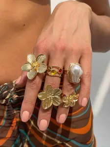 Vintage Flower Design Cute Rings Set, Boho Style Ring Set for Women & Girls, Fashion Jewelry for Party, Daily Clothing Decor, Trendy Jewelry for Birthday Gift, Stacking Ring Set, Matching Jewelry Set