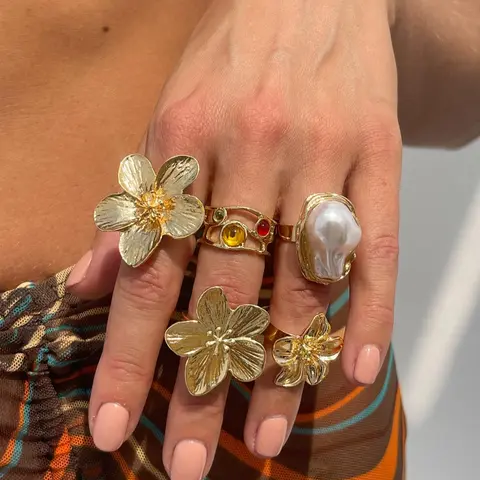 Vintage Flower Design Cute Rings Set, Boho Style Ring Set for Women & Girls, Fashion Jewelry for Party, Daily Clothing Decor, Trendy Jewelry for Birthday Gift, Stacking Ring Set, Matching Jewelry Set