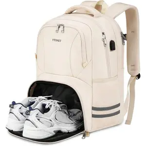 Backpack For Men Women, Backpack for Men with Shoe Compartment, Water Resistant Workout Sports Bag with USB Port Fit 15.6 Inch Laptop, Gym, Sports, Camping, Hiking