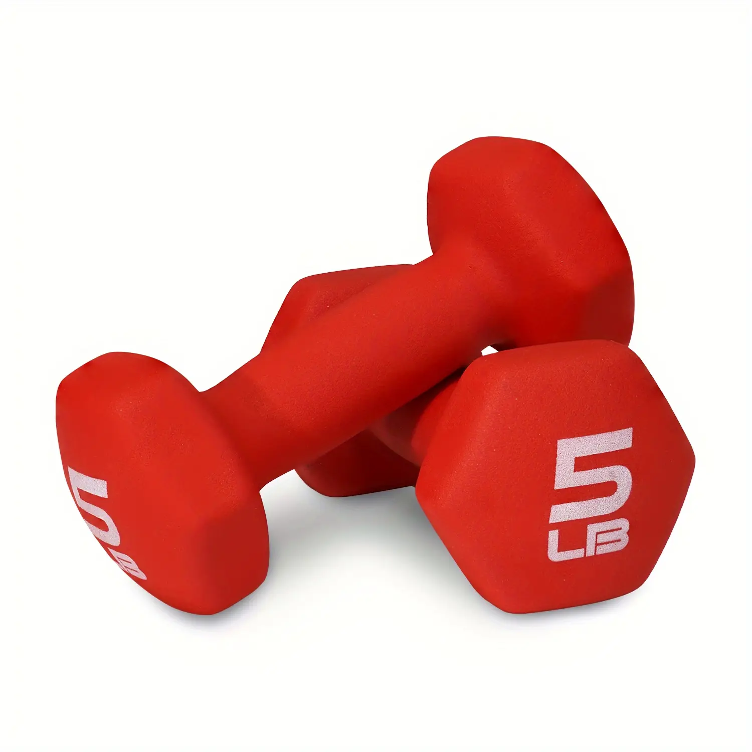 Premium Neoprene Coated Dumbbells - Secure Non-Slip Grip, High-Density Construction - Set of 2, 5lb/10lb/15lb/20lb Adjustable Weight Options for Home Gym Workouts