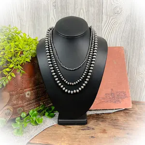 Mainstage Western Navajo Style Pearl Layered Necklace – Silver