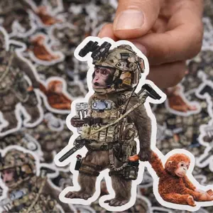 Tactical Punch Monkey Sticker – Meme Culture Vinyl Decal