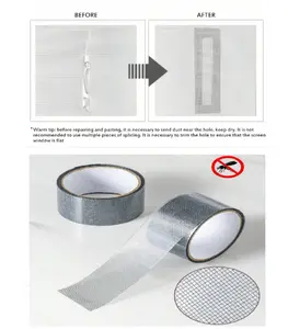 2m/Roll 5cm Wide Mesh Adhesive Repair Tape Door Window Screen Repair Patch Tape Screen Repair Kit For Covering Holes Tears