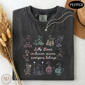 Silly Goose Inclusion Means Everyone Belongs Shirt, Sped Teacher T-shirt, Autism Awareness Sweatshirt, Choose Inclusion Tee, Special Ed Gift