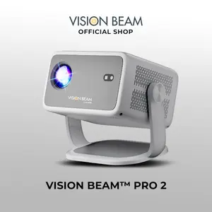 Vision Beamᵀᴹ Pro 2 - Portable Smart Projector with 2K Compatibility, 230° Rotation, Auto-Focus Technology & WiFi 6 Bluetooth 5.2 Streaming