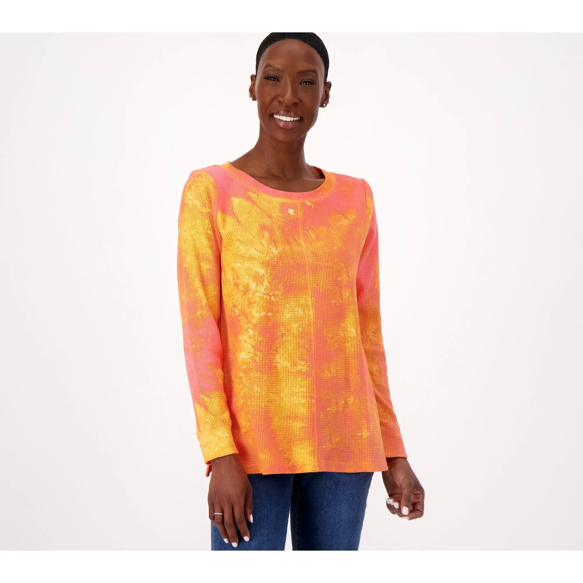Belle by Kim Gravel Baby Waffle Printed Tie-Dye Top