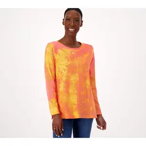 Belle by Kim Gravel Baby Waffle Printed Tie-Dye Top