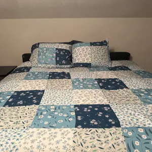 Whale Flotilla King Comforter Set - Soft Reversible Boho Pattern Microfiber Patchwork 1 Comforter 2 Pillow Shams Bedspread for Bedroom Home Decor