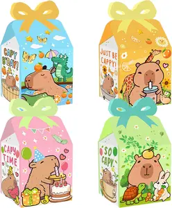 LaVenty 12 PCS Capybara Party Favor Boxes Durable & Stylish Goodie Gift Treat Boxes for Capybara Birthday Party Supplies 3.5 x 2.5 x 3.8 Inches Perfect for Any Birthday Party