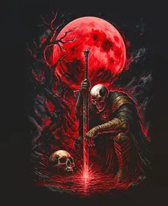 Halftone Skull Design for Black Fabric Ready to Press Heat Transfer DTF Transfer Direct to Film Heat Press Settings 300-320°F Cotton Polyester Firm Press Instructions