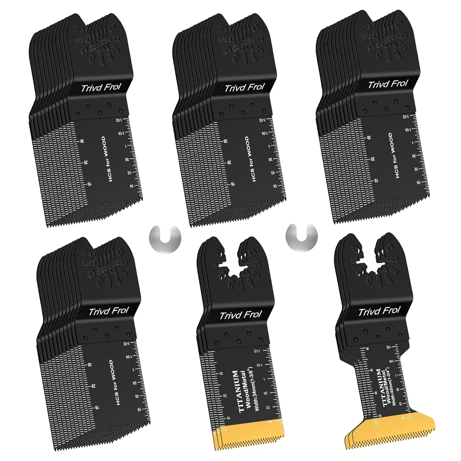50PCS Oscillating Saw Blades, Blades for Wood, Quick Release Multi Tool Blades Kits Fit Fein