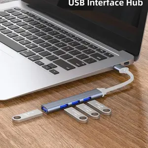 1 Piece USB HUB 4-In-1, USB Extender Splitter Multi Interface Flash Drive Compatible with Lenovo Xiaomi Laptop Converter USB Extension USB Adapter