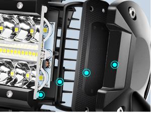 Nilight LED Light Bar 2Pcs 12 Inch 300W Triple Row Flood Spot Combo 30000LM Driving Lights with Off Road Wiring Harness Kit -2 Leads for Trucks ATV UTV SUV Underglow Car dealsforyoudays