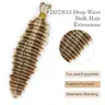 YWIGS #27/613 Human braiding Hair for Boho Braids Bulk Hair Extensions for Braiding Blonde Piano Color Deep Wave Human Hair for Boho #TikTokShopFallDealsForYou
