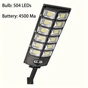 IP65 1 Pack Super Bright 504 Led Solar Light, Outdoor Street Light, Daylight 3 Modes, Garden Lighting with Intelligent Motion Sensor