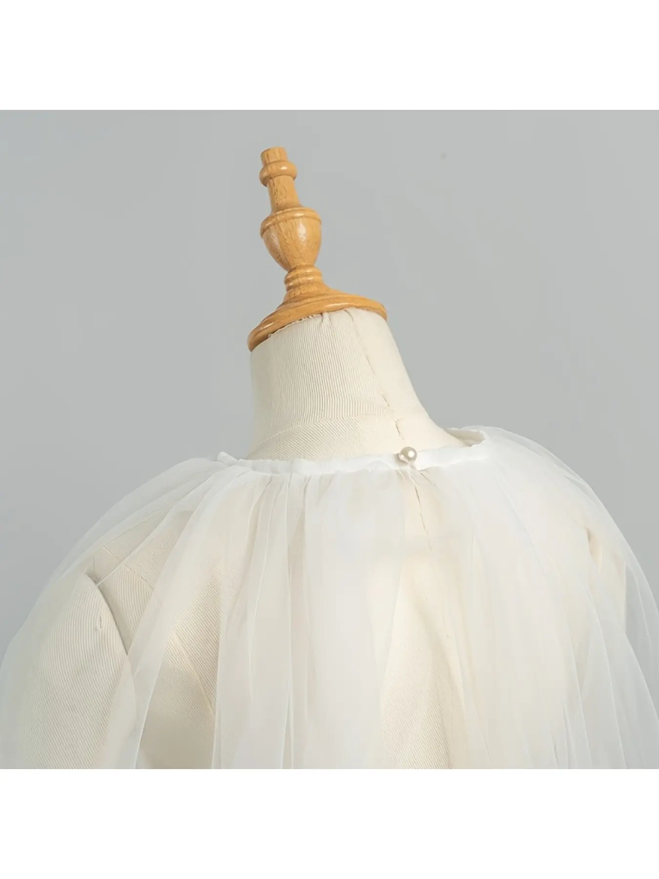 New bride tulle shawl fairy bubble sleeve wedding dress accessories detachable cape dress outerwear