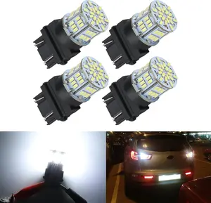 4PCS Super Bright 3157 LED Reverse Light Bulbs, 12V-24V Xenon White LED Replacement Kit for Backup, Brake, Turn Signal & Tail Lights, Universal Fit Automotive Lighting
