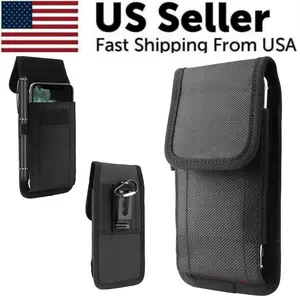 Belt Clip Cell Phone Wallet Case - Vertical Pouch for Samsung and iPhone Models