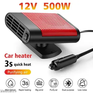 Dashboard Mounted Windshield Defogger & Defroster, Fast Heating for Car-500W 12V Car HeaterVeloTerraAB10TitanFix