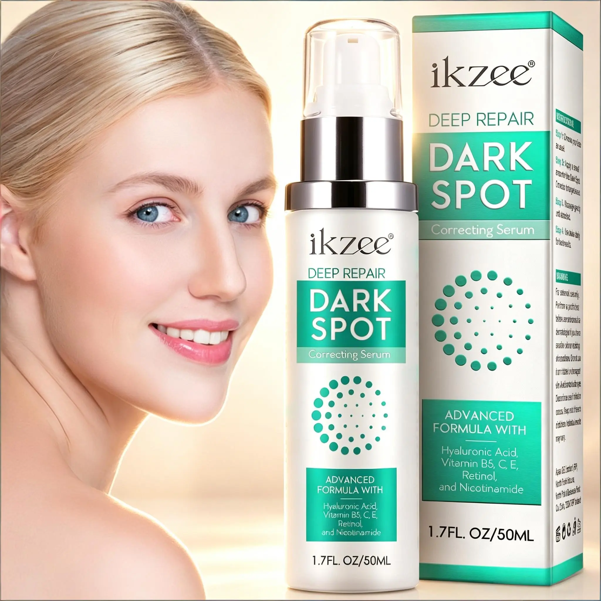 Ikzee Spot Remover Cream 50ML, Brightening & Dark Spot Reducer, Even Skin Tone, Moisturizing Care, Improves Facial Dullness