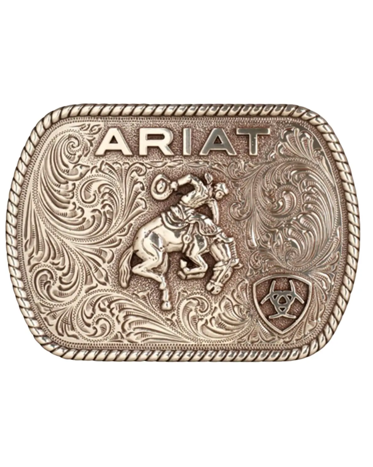 Ariat Men's Men'S Saddle Bronco Rectangular Belt Buckle - A37053