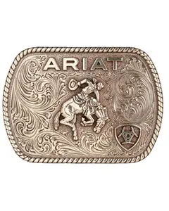 Ariat Men's Saddle Bronco Rectangular Belt Buckle - A37053