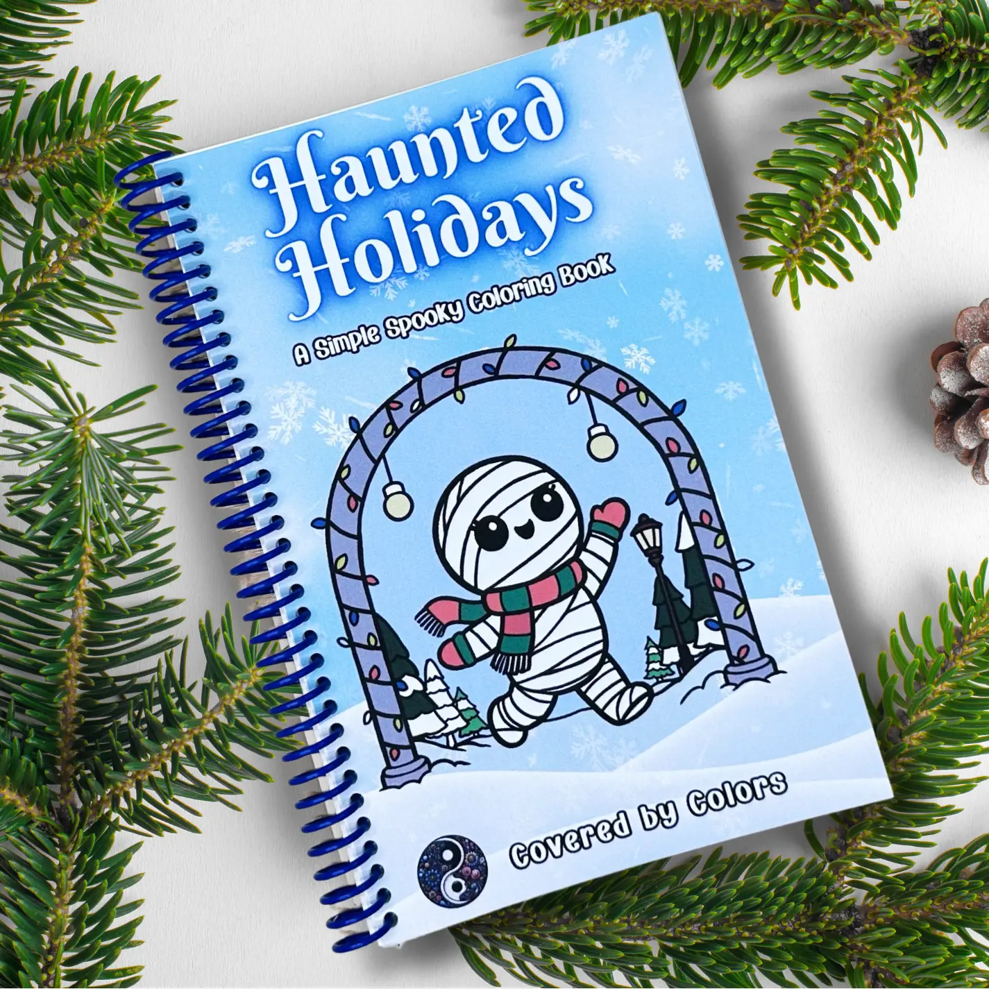 Haunted Holidays Coloring Book for Kids and Adults Ghost Christmas Krampus Spooky Stress Free Coloring Bold and Simple Characters